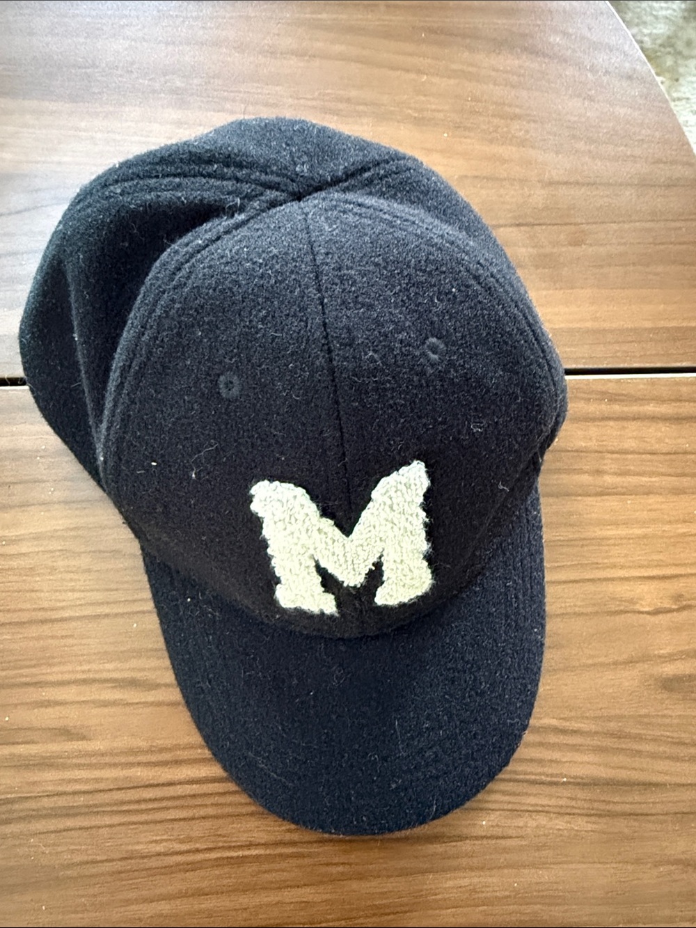 Zara Black Kids Cap with White 'M' Patch